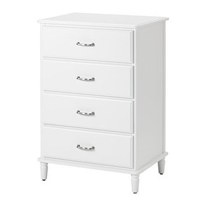 Комод с 4 ящиками ТИССЕДАЛЬ белый 67x102 см ИКЕА, IKEA, фото 2