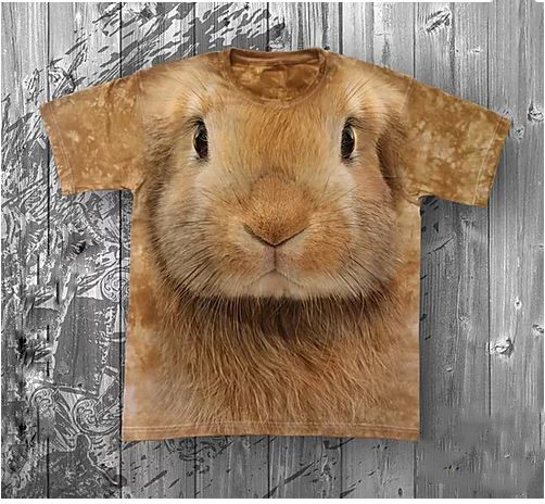 Детская футболка Кролик с рисунком 3d - фото 1 - id-p77889244