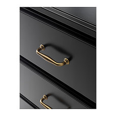 Комод с 4 ящиками УНДРЕДАЛЬ черный ИКЕА, IKEA, фото 3