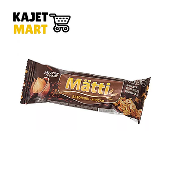 Мatti батончики-мюсли фундук и темный шоколад 24 гр