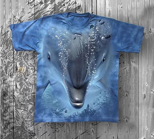 Детская футболка Дельфин с рисунком 3d