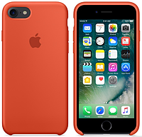 Cиликоновый чехол для iPhone 7 (оранжевый), фото 1