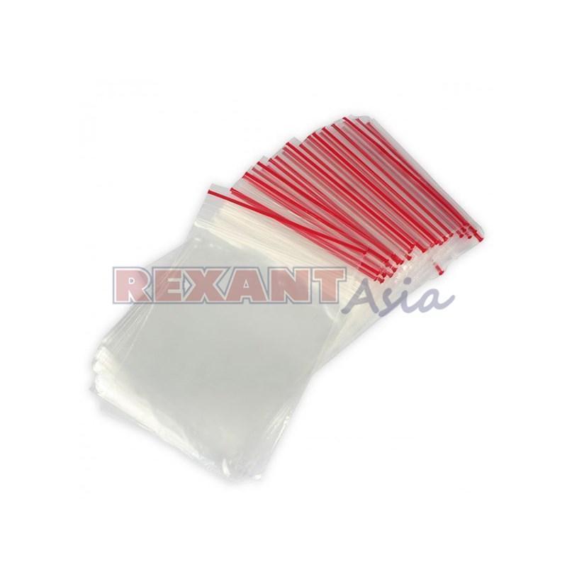 Пакеты с замком Zip Lock, 10х15 см, 35 мкм (уп. 100 шт), грипперы ( 009-7015-2 ) Rexanta