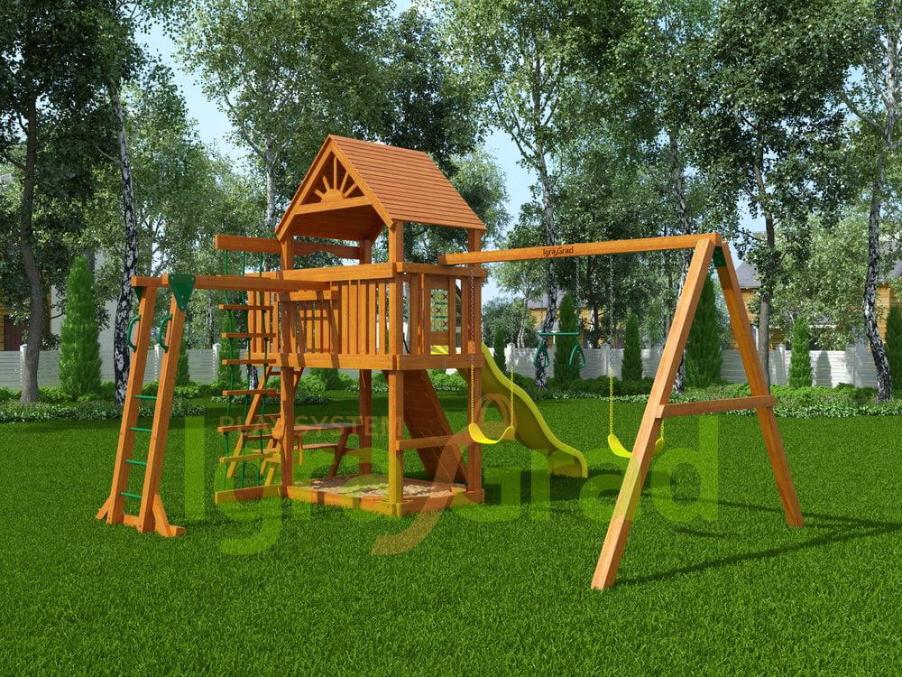 Детские площадки Premium IgraGrad Детская площадка IgraGrad Шато с рукоходом (Дерево) - фото 1 - id-p77894082