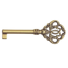 Ключ универс., *Louis XV* 33х77мм, L=34мм, тип N, латунь полир. с коричн. пат