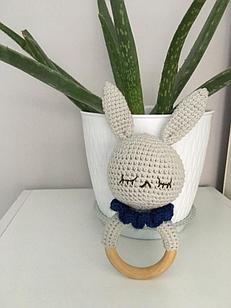 Погремушка зайка из хлопка