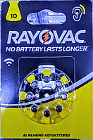 Батарейки для слуховых аппаратов 10AU 461074 RAYOVAC 8шт