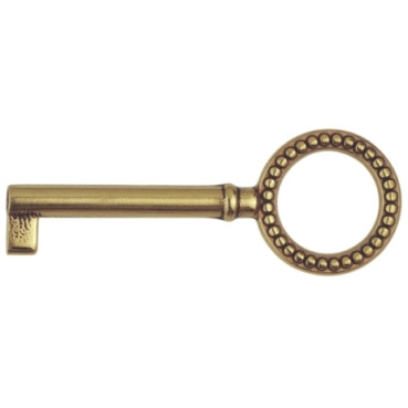 Ключ универс., *Louis XVI* 28х77мм, L=42мм, тип N, латунь полир. с коричн. пат.
