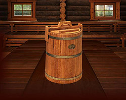 Кадка из дуба 10 л (нерж сталь)