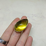 Кольцо с янтарем, безразмерное, фото 7