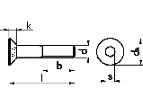 Болт M8X60 с потайной гол. с внутр. 6-и-гр, оцинк., фото 2