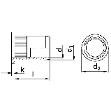 Стальная заклёпка (A2K)-(0,5-3,0)-11,9X17 М10, фото 3