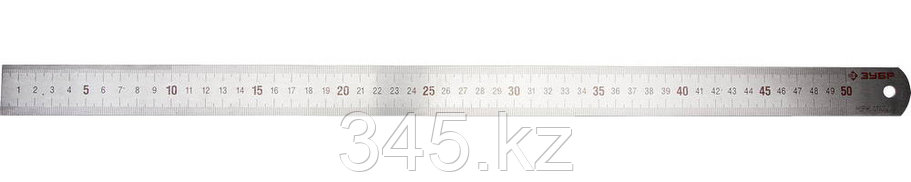 Линейка ЗУБР "ЭКСПЕРТ" нержавеющая, непрерывная шкала 1/2мм / 1мм, двухцветная, длина 0,5м, фото 2