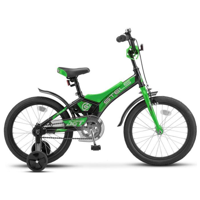 Велосипед 18" Stels Jet, Z010, цвет черный/зеленый