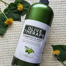Шампунь-кондиционер 2 в 1 для волос оздоравливающий с оливой Olive therapy Shampoo and Rinse от Aspas 1500 мл.