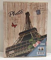 Фотоальбом 200 фото 10х15 см Париж Эйфелевая башня бабочка