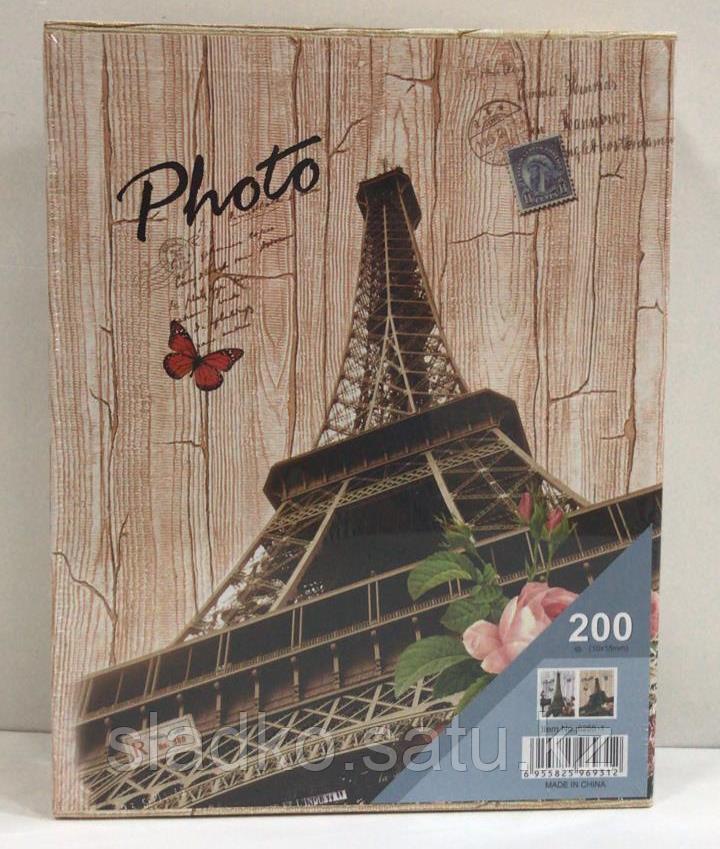 Фотоальбом 200 фото 10х15 см Париж Эйфелевая башня бабочка - фото 1 - id-p77943674