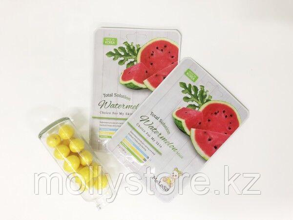 Meloso Total solution Watermelon mask Маска тканевая для лица с экстрактом арбуза, 25гр