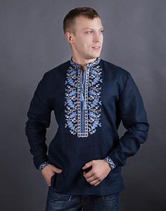 Украинская вышиванка мужская Дубок поплин Длинный Рукав