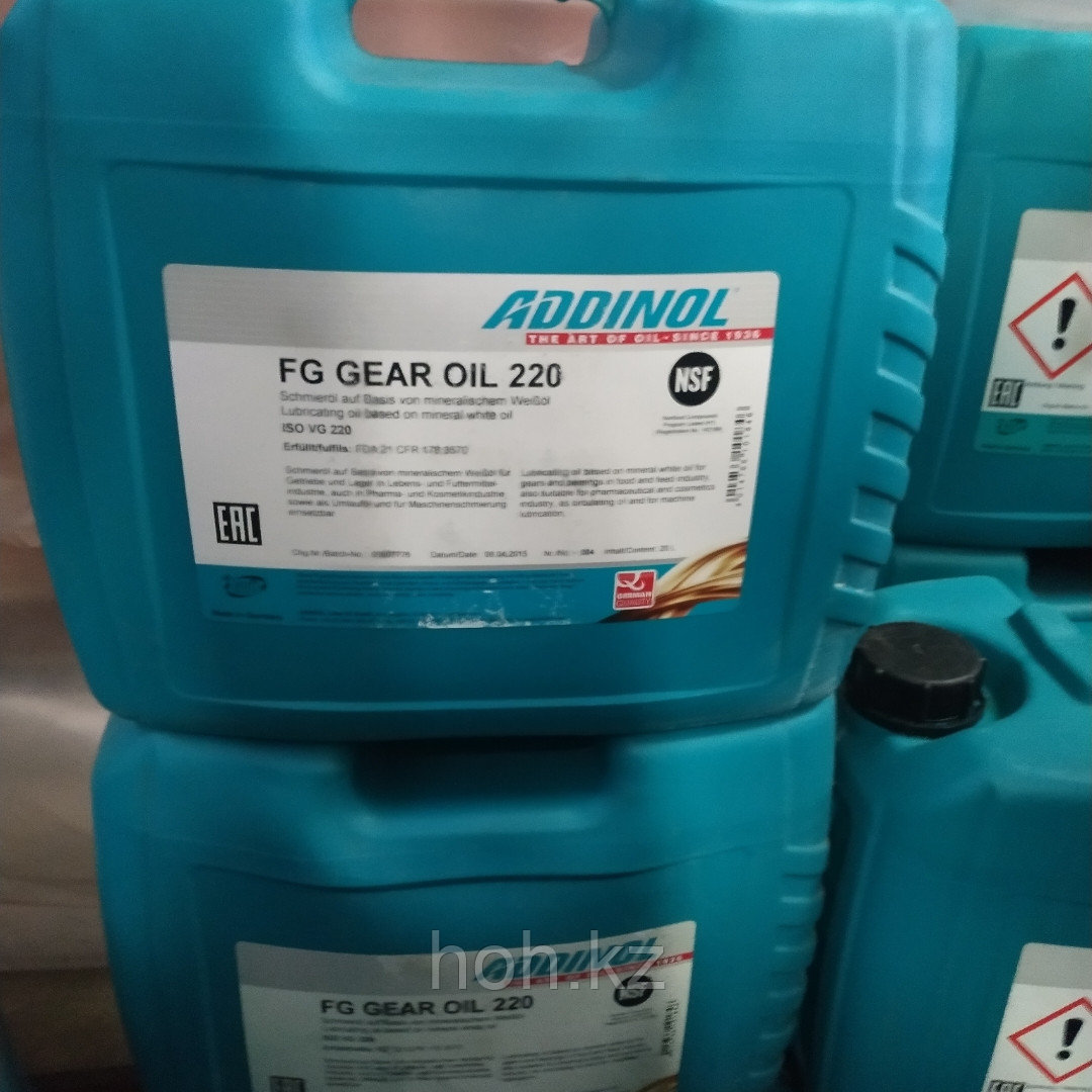 Редукторное масло с пищевым допуском ADDINOL FG Gear Oil 220