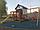Игровой комплекс "Лоут", крыша из дерева, скалодром, песочница, качели, домик, фото 10