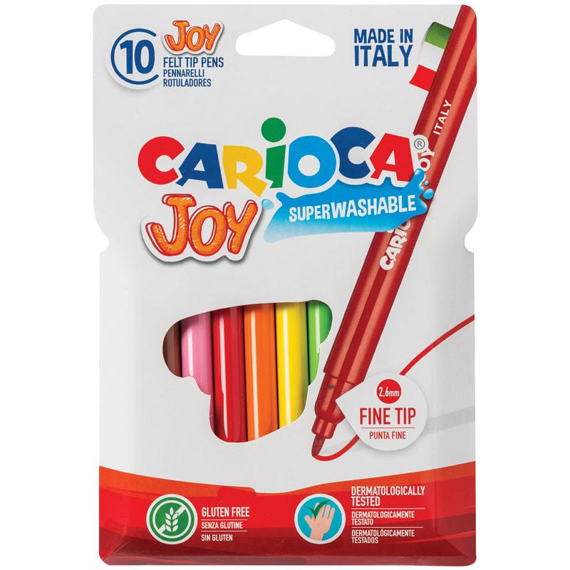 Фломастеры Carioca "Joy", 10цв., смываемые, картон, европодвес - фото 1 - id-p77964089