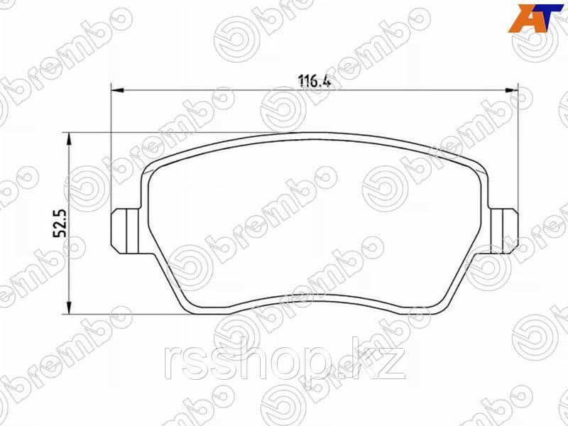 Колодки тормозные FR NISSAN ALMERA GA15 12- MARCH 12 03-10 /LADA VESTA /LARGUS