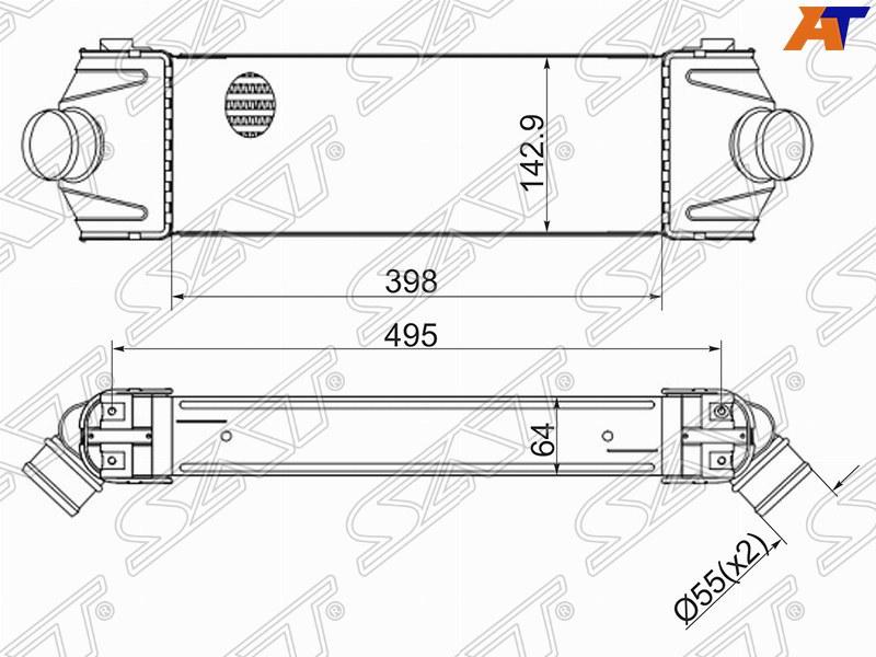 Радиатор интеркулера FORD TRANSIT 06- - фото 1 - id-p71640396