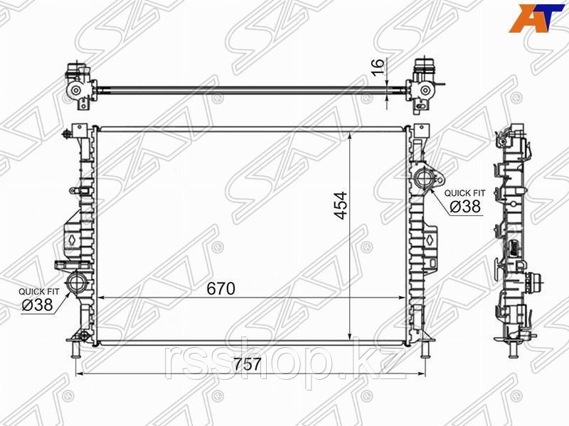 Радиатор FORD C-MAX 10- /FORD FOCUS III 1,6T /FORD GALAXY 06- /FORD KUGA 08- /FORD MONDEO IV 07-