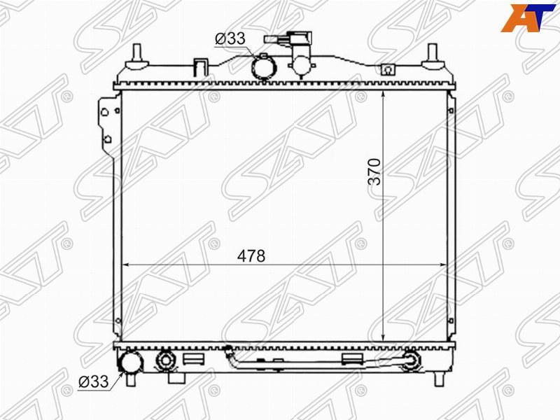 Радиатор HYUNDAI GETZ 1.3 /1.4 /1.6 02-(трубчатый)