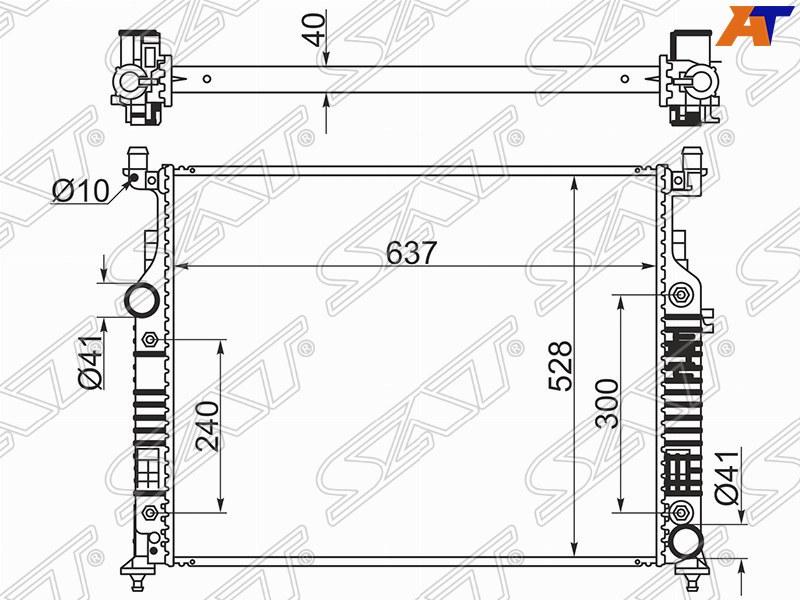 Радиатор MERCEDES ML /GL /R-CLASS W164 /X164 /W251 2.8D /3.0D /3.2D /3.5 /3.5D /4.5 /5.0 /5.5 /6.3AM