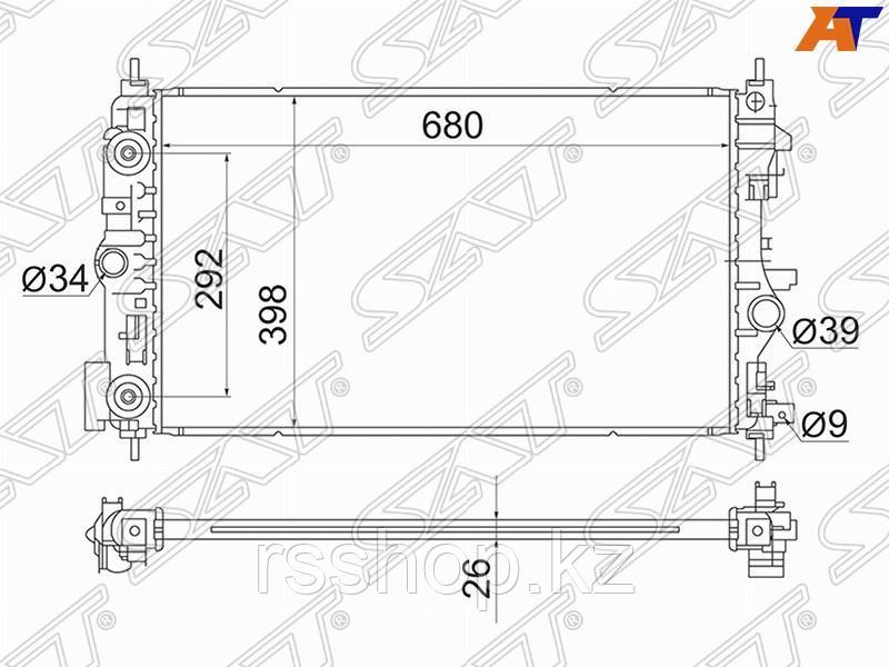 Радиатор CHEVROLET CRUZE /OPEL ASTRA J 1.4T /1.6T 09- /OPEL ZAFIRA C 10-
