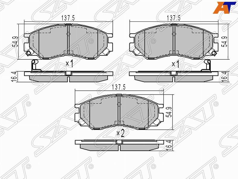 Колодки тормозные перед MITSUBISHI L200 96-06