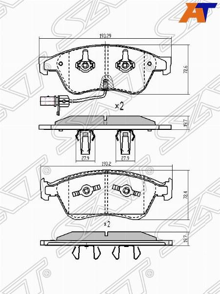 Колодки тормозные перед VAG A6 05-11