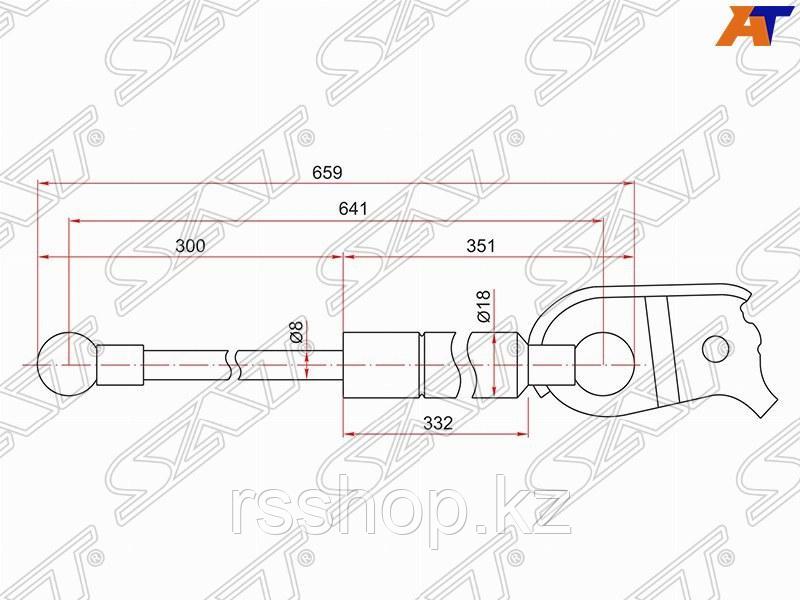 Амортизатор капота TOYOTA HARRIER / RX330 03-, фото 1