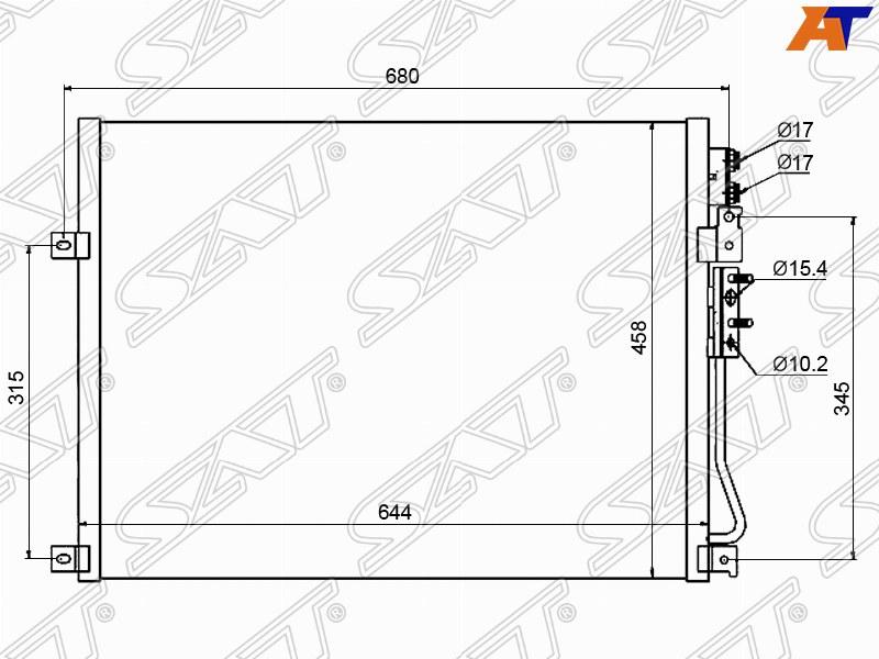 Радиатор кондиционера JEEP GRAND CHEROKEE /COMMANDER 05-10 - фото 1 - id-p71640636