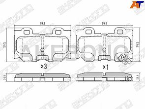 Колодки тормозные зад INFINITI FX35 /45