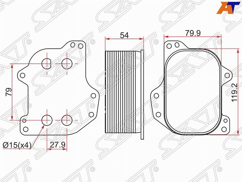 Радиатор масляный AUDI A1 10- /A3 12- /A4 15- /A5 16- /Q2 16- /Q3 11- /SKODA OCTAVIA 13- /RAPID 12-