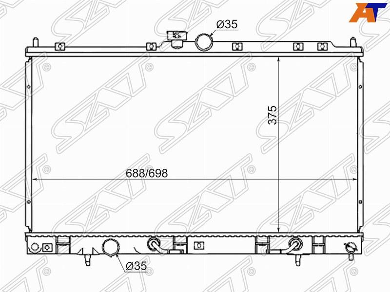 Радиатор MITSUBISHI LANCER CEDIA 1.5 /2.0 00-03 / LANCER IX 1.3 /1.6 /2.0 03-07 (пластинчатый)