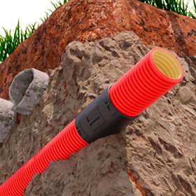 DKC Двустенная труба ПНД гибкая для кабельной канализации д.50мм с протяжкой, SN13, 250Н,  в бухте 100м, цвет