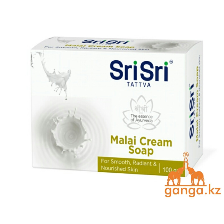 Мыло с Молочными Сливками ( Malai Cream soap SRI SRI TATTVA), 100 гр.