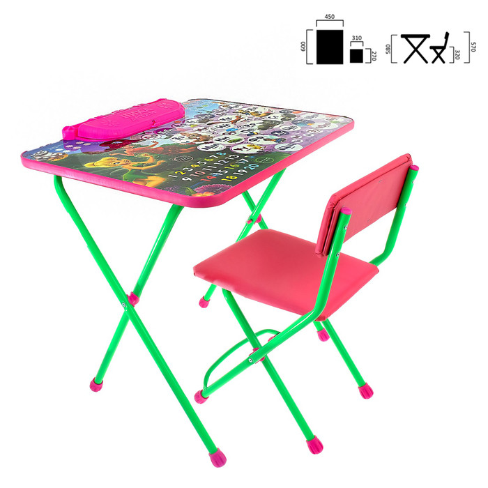 Набор детской мебели «Дисней 2. Феи: Азбука»: стол, стул