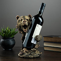 Подставка под бутылку "Медведь" бронза 15х16х25см, фото 1