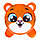 Игрушка-пуфик «Тигр», мягкая, 40 × 40 см, цвет оранжевый, фото 2
