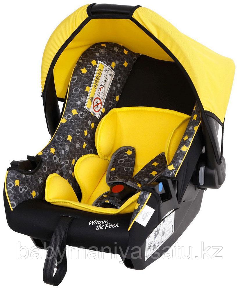 Автокресло для детей 0-13 кг Siger серия Disney baby Эгида Винни Пух кружки желтый