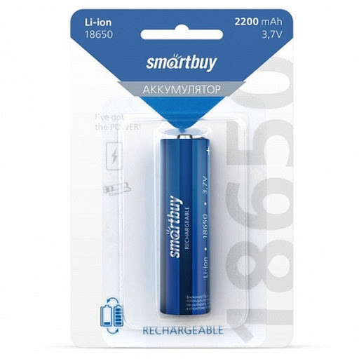 Аккумулятор Smartbuy Li 18650 2200 mAh - фото 2 - id-p77989703