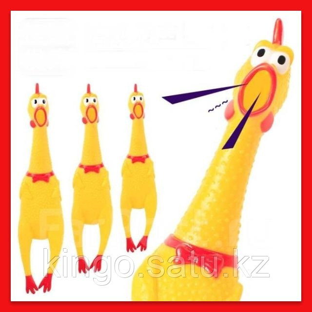 Резиновая игрушка - "Кричащая курица"