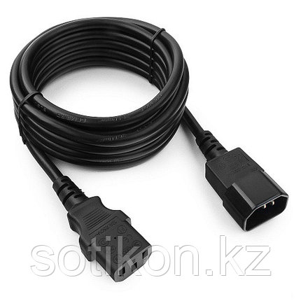 Кабель питания сист.блок-монитор Cablexpert PC-189-1-3M, 3м, C13-C14, 3x1кв.мм., черный, с заземлени, фото 2