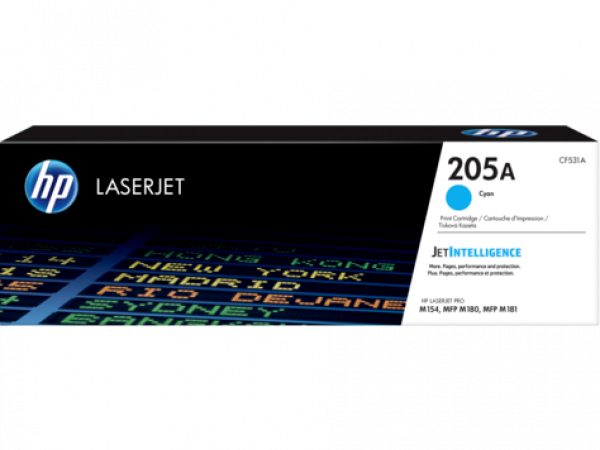 Картридж лазерный HP CF531A, LaserJet 205A, голубой