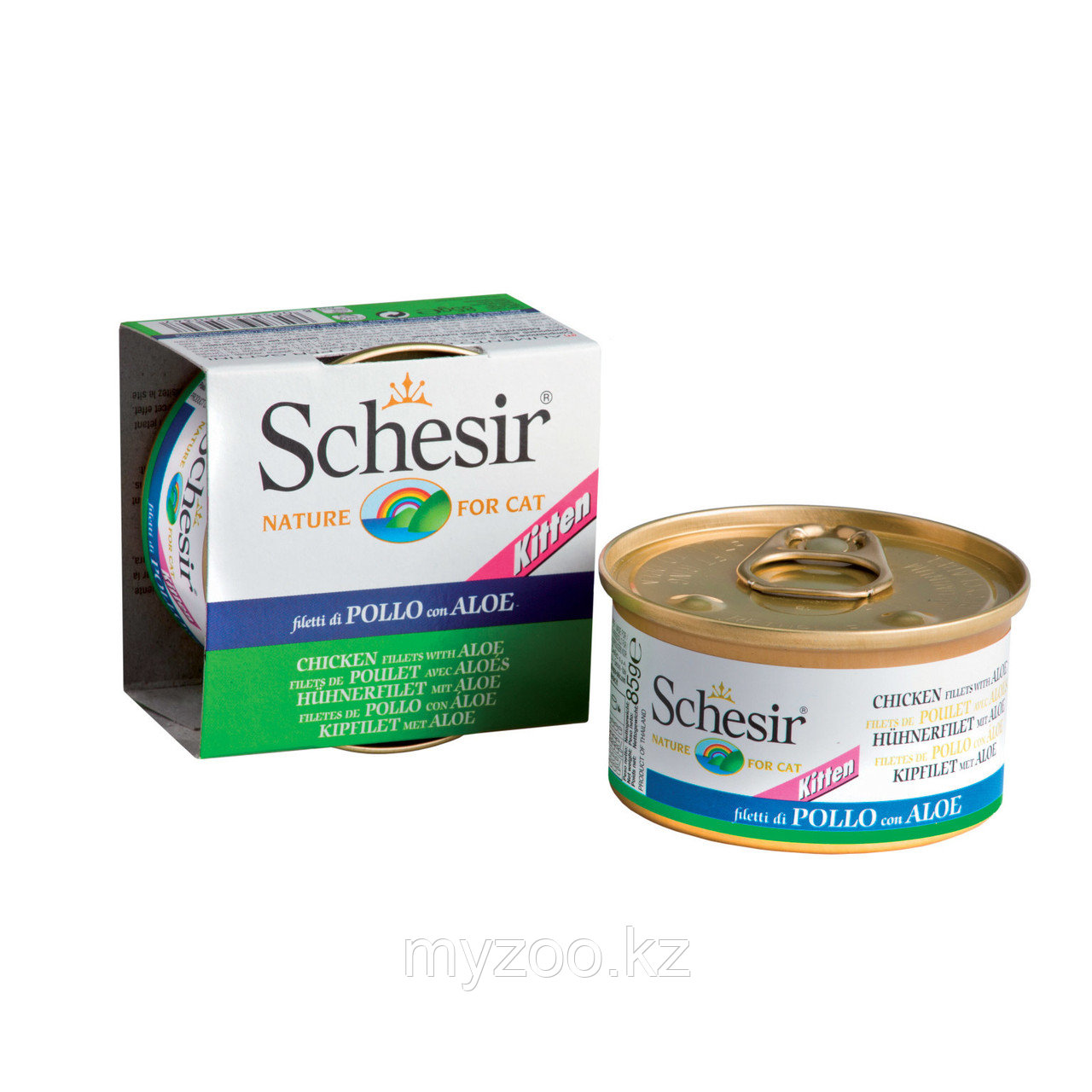 Schesir для котят с цыпленком и алое 85 гр